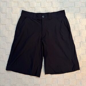 Under Armour Black Flat Front Golf Shorts, Men’s 30, HeatGear